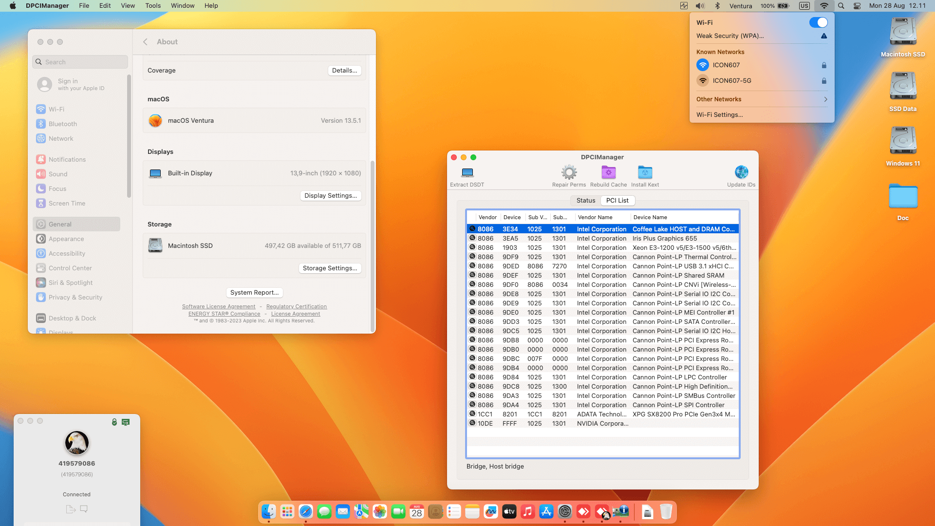Acer Swift SF314 56G 53XX [WhiskeyLake   Intel UHD 620 + I2C]   OpenCore 1